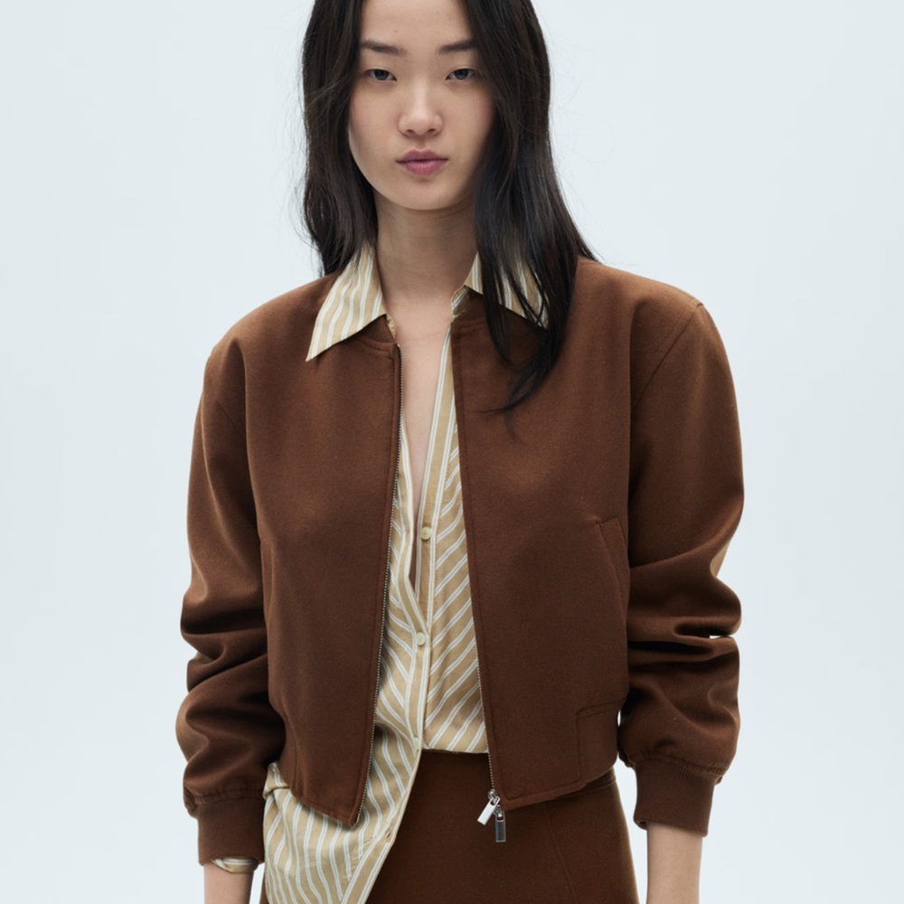 Mango Wool Bomber Jacket